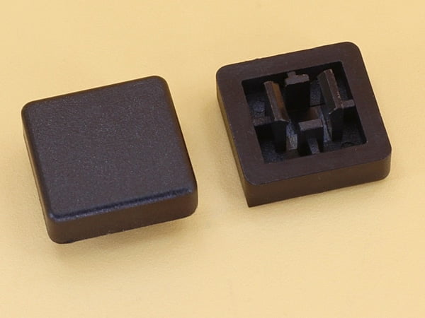 Black Cap S12 Square Stem 3.8mm for Switches 12x12x7.3mm