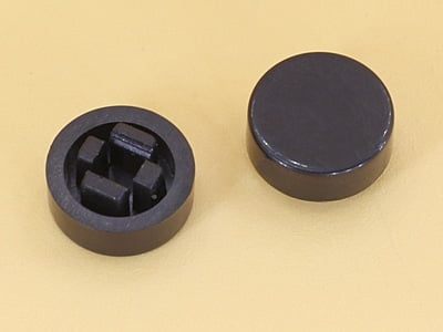 Black Cap R8 Square Stem 2.4mm for Switches 6x6x7.3mm