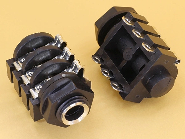 Headphone 6.35mm 1/4" 3 pin Stereo Audio Socket Panel Mount
