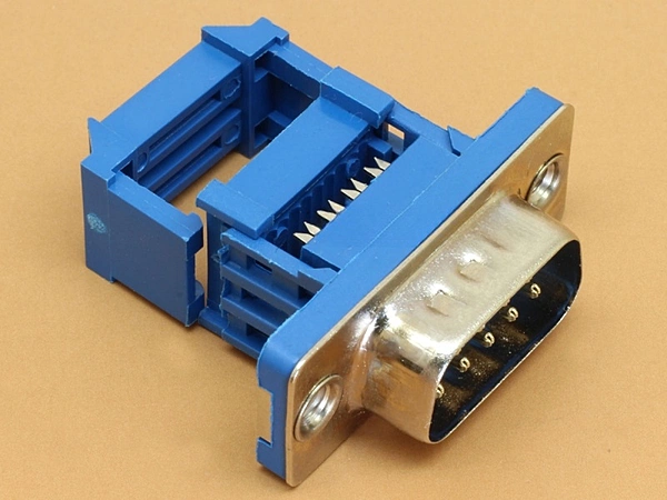 DB9 Male IDC 9 Pin D-SUB Crimp Connector for Flat Ribbon Cable