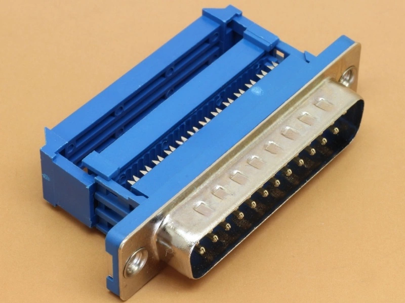 DB25 Male IDC 25 Pin D-SUB Crimp Connector for Flat Ribbon Cable Parallel Port
