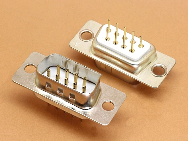DB9 Male PCB Mount Straight Gold plated pins