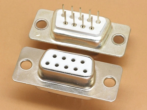 DB9 Female PCB Mount Straight Gold plated pins