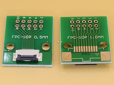 10 Pin PCB with 0.5mm FFC Connector Soldered