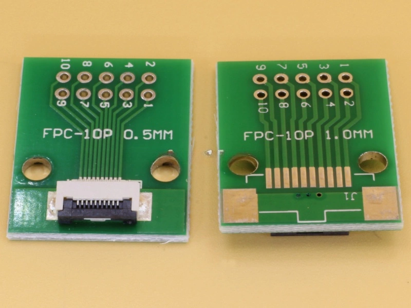 10 Pin PCB with 0.5mm FFC Connector Soldered