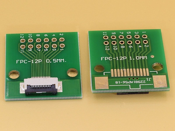 12 Pin PCB with 0.5mm FFC Connector Soldered