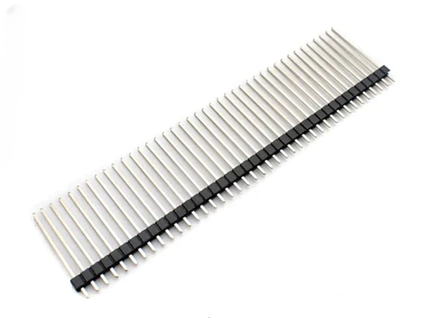 2.54mm 40x1 20mm Height Male Straight Header Strip - Gold Plated