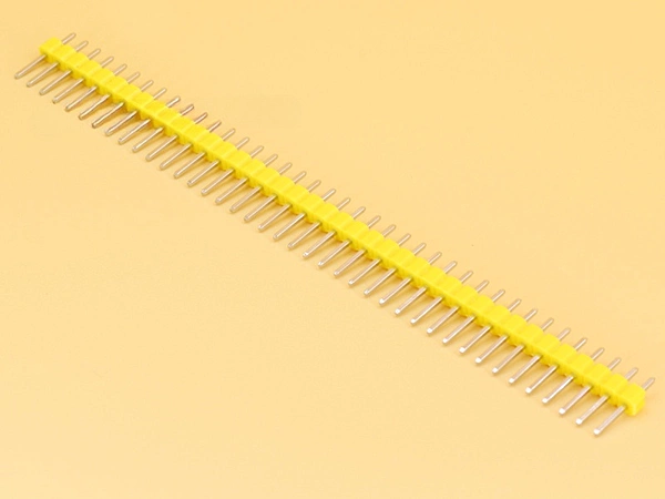 2.54mm 40x1 Yellow Male Straight Header Strip Height 11mm