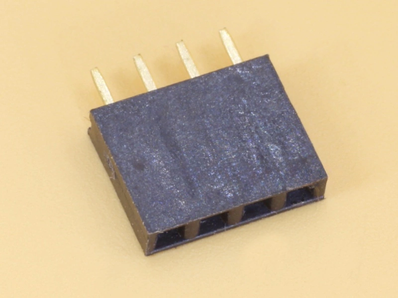 1x4 2.54mm Female Straight Single Row Header Strip