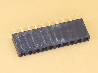 1x10 2.54mm Female Straight Single Row Header Strip