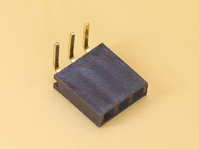 1x3 2.54mm Female Right Angle Single Row Header Strip