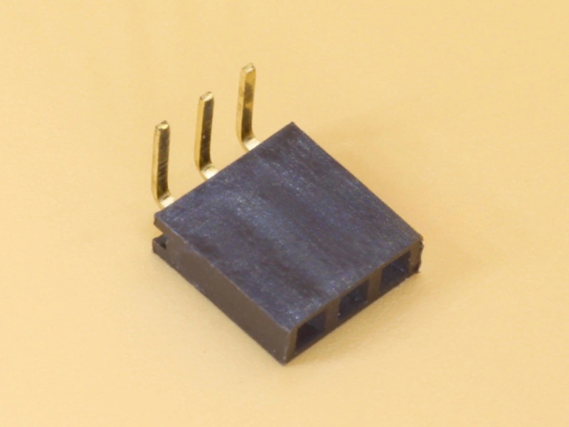 1x3 2.54mm Female Right Angle Single Row Header Strip