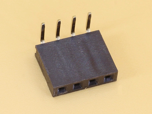 1x4 2.54mm Female Right Angle Single Row Header Strip