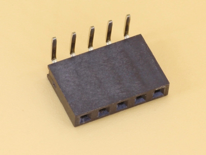 1x5 2.54mm Female Right Angle Single Row Header Strip