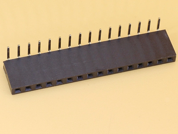 1x16 2.54mm Female Right Angle Single Row Header Strip