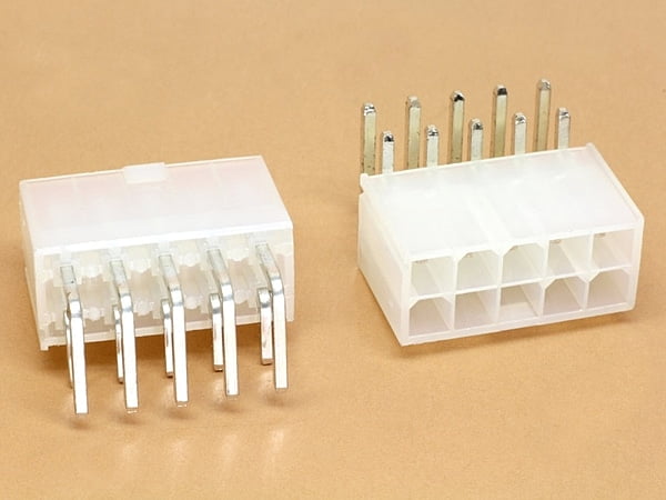 10P 2x5 Minifit 4.2mm Right Angle Female PCB Header