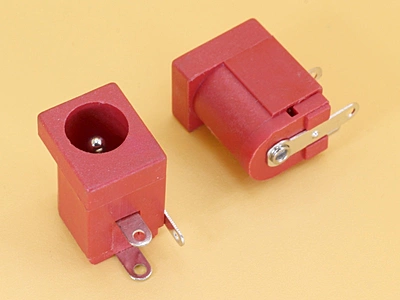 DC Socket Red for 5.5x2.1mm DC Pins