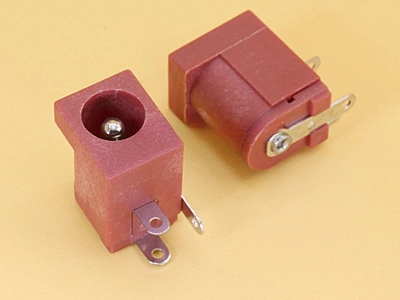 DC Socket Red for 5.5x2.5mm DC Pins