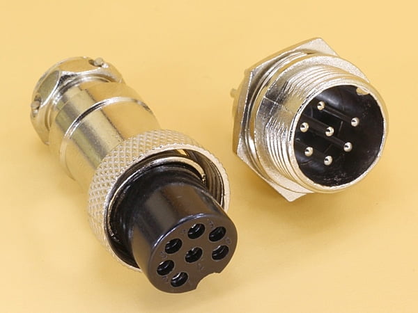 7P Metal Mini Round Shell Aviation Male and Female Circular Connectors GX16 - 16mm