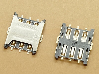 Nano SIM card Socket - 6 Pins - Push In type