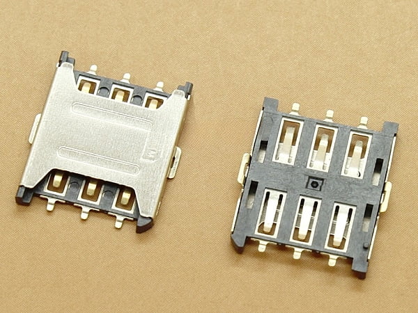 Nano SIM card Socket - 6 Pins - Push In type