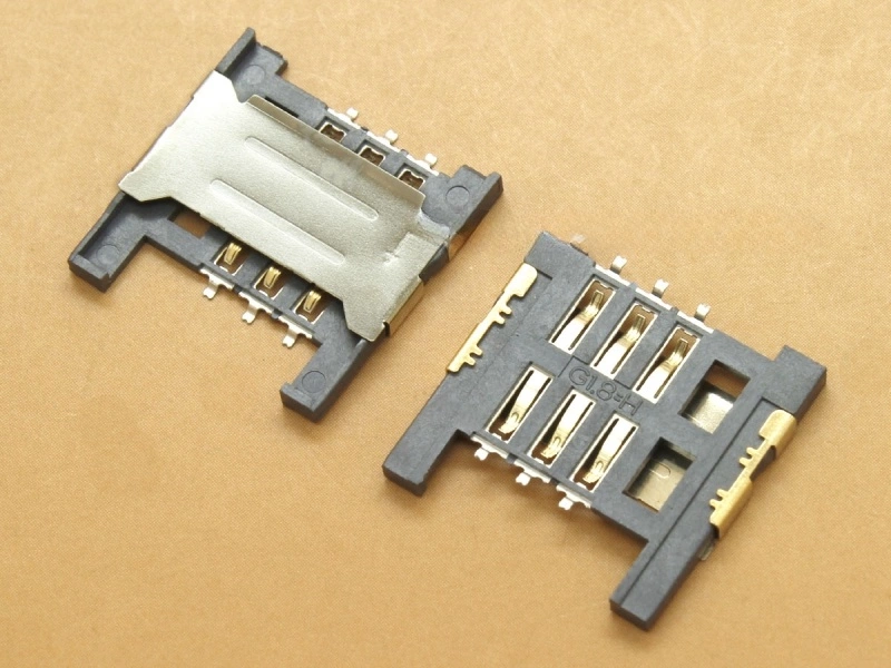 SIM Card Holder - 6 pin - Push In type