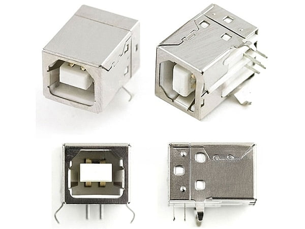 USB B-type Female Right Angle PCB Mount