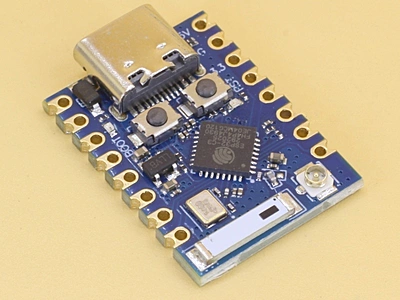 ESP32-C3 Mini WiFi+Bluetooth Development Board - Blue Board - White PCB Antenna and IPX for External Antenna