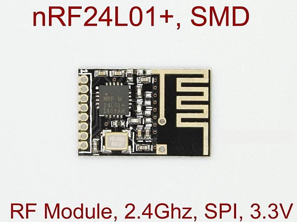 RF Module, 2.4Ghz, nRF24L01+, SMD