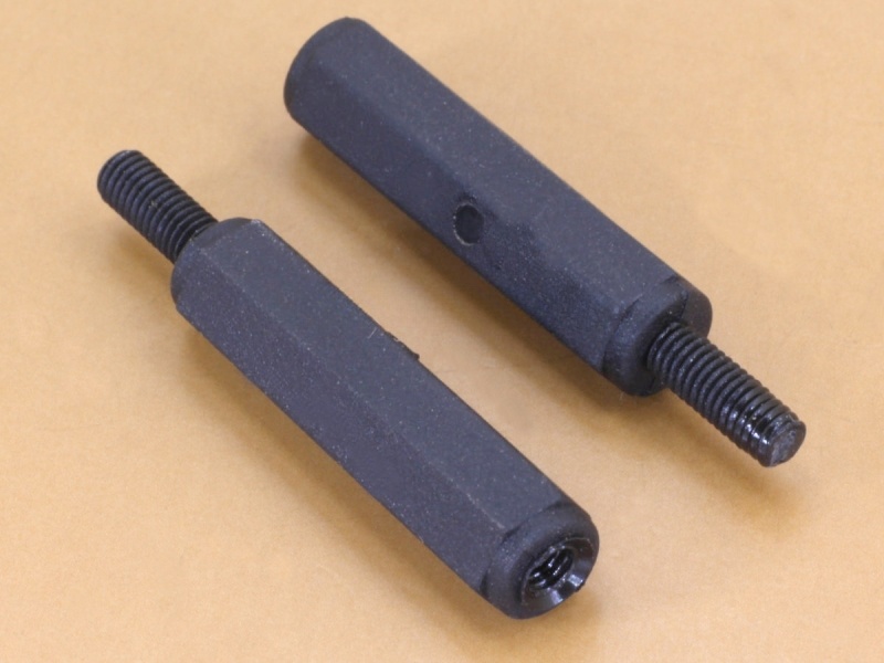 M3 x 25mm PCB Nylon Black Threaded Male/Female Spacer