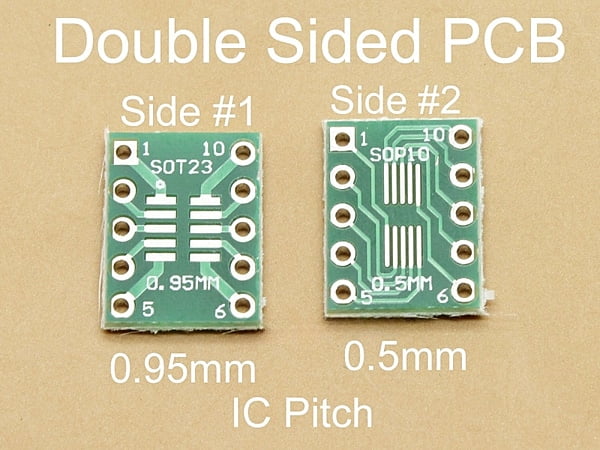 10 Pin 0.5/0.95mm ICs Adapter PCB