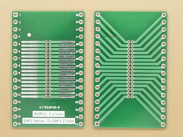 SOIC32 1.27mm or DIP 1.27mm to 2.54mm SMD Adapter PCB