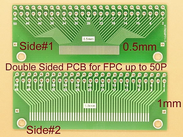 FFC / FPC Breakout PCB for 0.5mm & 1mm up to 50 pins