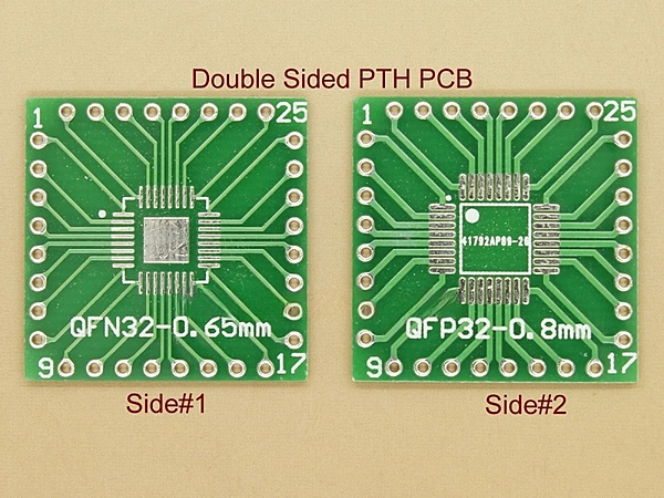 QFP32 QFN32 0.65mm 0.8mm SMD Adapter PCB
