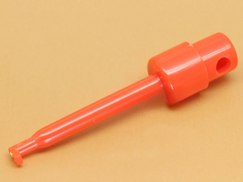 Red Spring Loaded Test Clip Hook Clamp Large Length 58mm