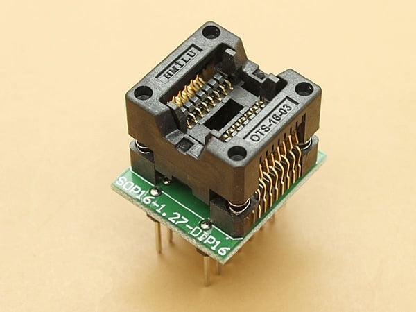 SOIC16 - 1.27mm - Body 3.9mm - ZIF Socket