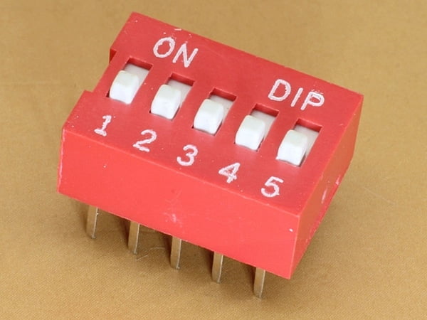 5 Pin 2.54mm DIP switch