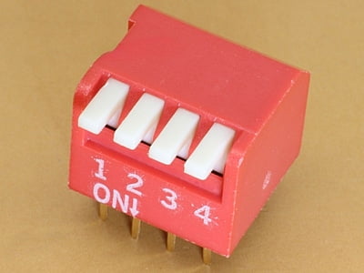 4 Pin 2.54mm DIP switch R/A Piano Type