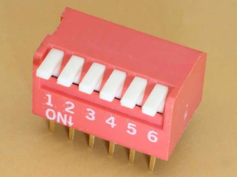 6 Pin 2.54mm DIP switch R/A Piano Type