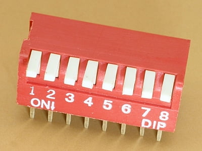 8 Pin 2.54mm DIP switch R/A Piano Type