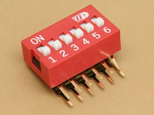 6 Pin 2.54mm DIP switch Right Angle