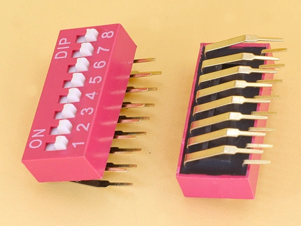 8 Pin 2.54mm DIP switch Right Angle