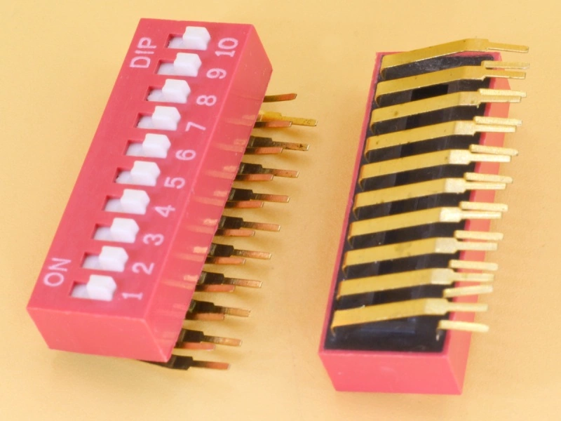 10 Pin 2.54mm DIP switch Right Angle