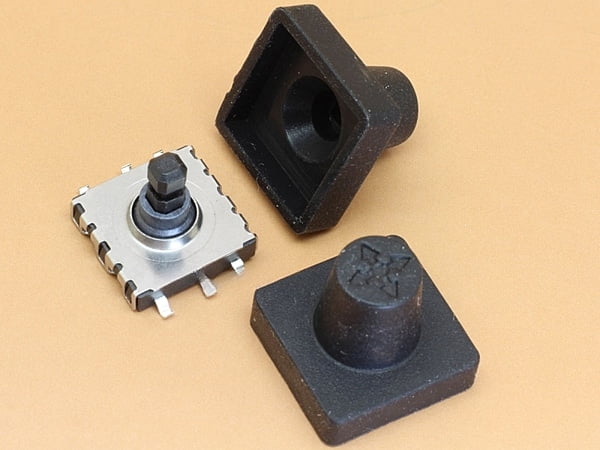Black Rubber Cap for 10x10x9mm 5 Pin Switch
