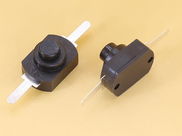 Switch On Off Push 30V 1A Black Feet Inline