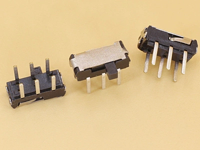 Slide Switch TH Horizontal - 6 pins - 2 circuits - 2 positions