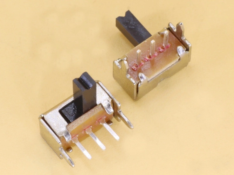Slide Switch TH Horizontal - 3 pins - 1 circuits - 2 positions Knob 5mm