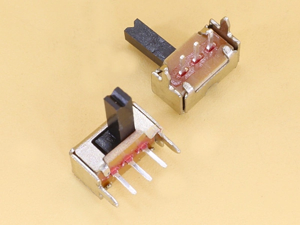 Slide Switch TH Horizontal - 3 pins - 1 circuits - 2 positions Knob 6mm
