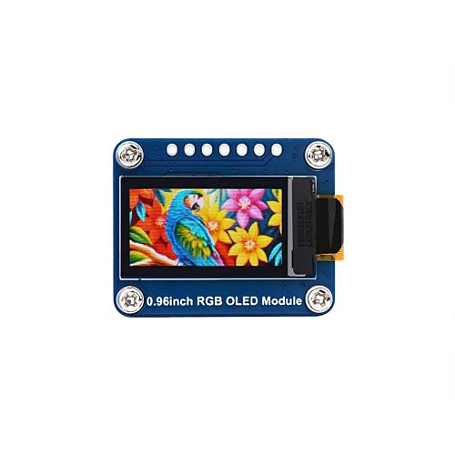 0.96-inch 64x128 RGB OLED Display Module, 65K Colors, SPI Interface
