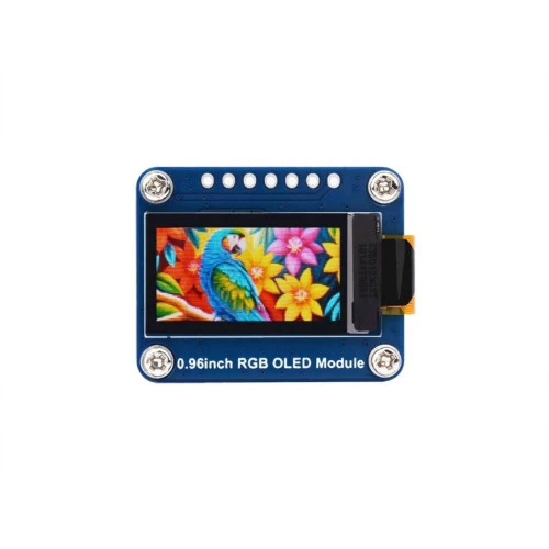 0.96-inch 64x128 RGB OLED Display Module, 65K Colors, SPI Interface